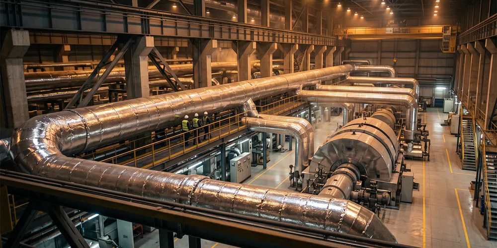 Thermal Power Plant High-Temperature Steam Piping Glass Wool Insulation Project
