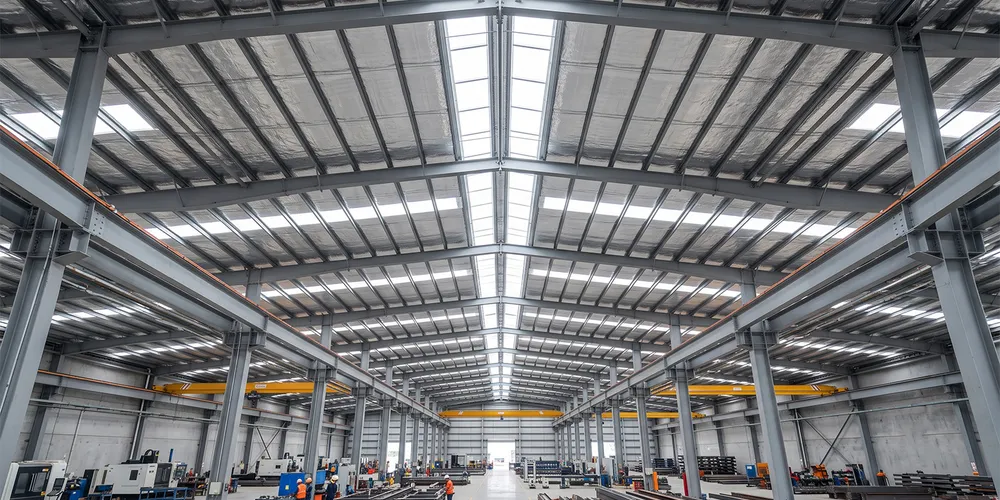 Pre-Engineered Industrial Steel Structure Workshop Roof & Wall Insulation