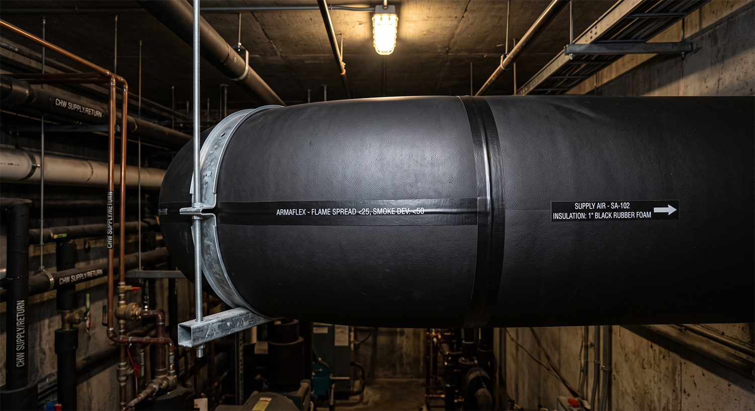 HVAC Chilled Water Pipe Insulation Layout